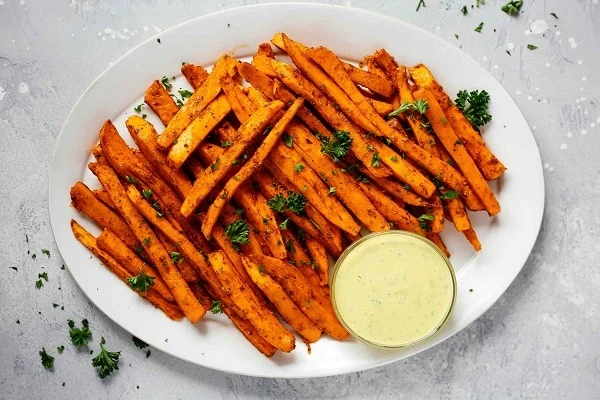 Oven-fried Sweet Potatoes