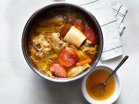 The Beef Broth Cooked In A Pot