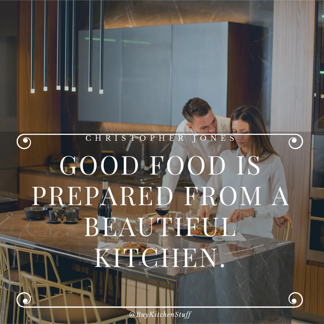 Good food is prepared from a beautiful kitchen.