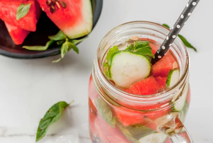 Watermelon, Cucumber, and Mint Detox Water