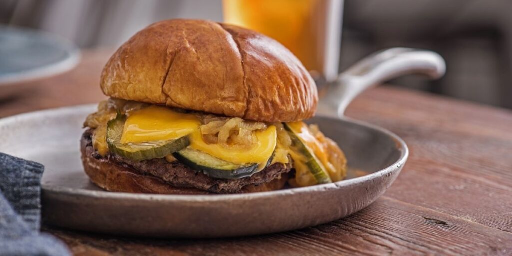 Frozen Burger In A Skillet